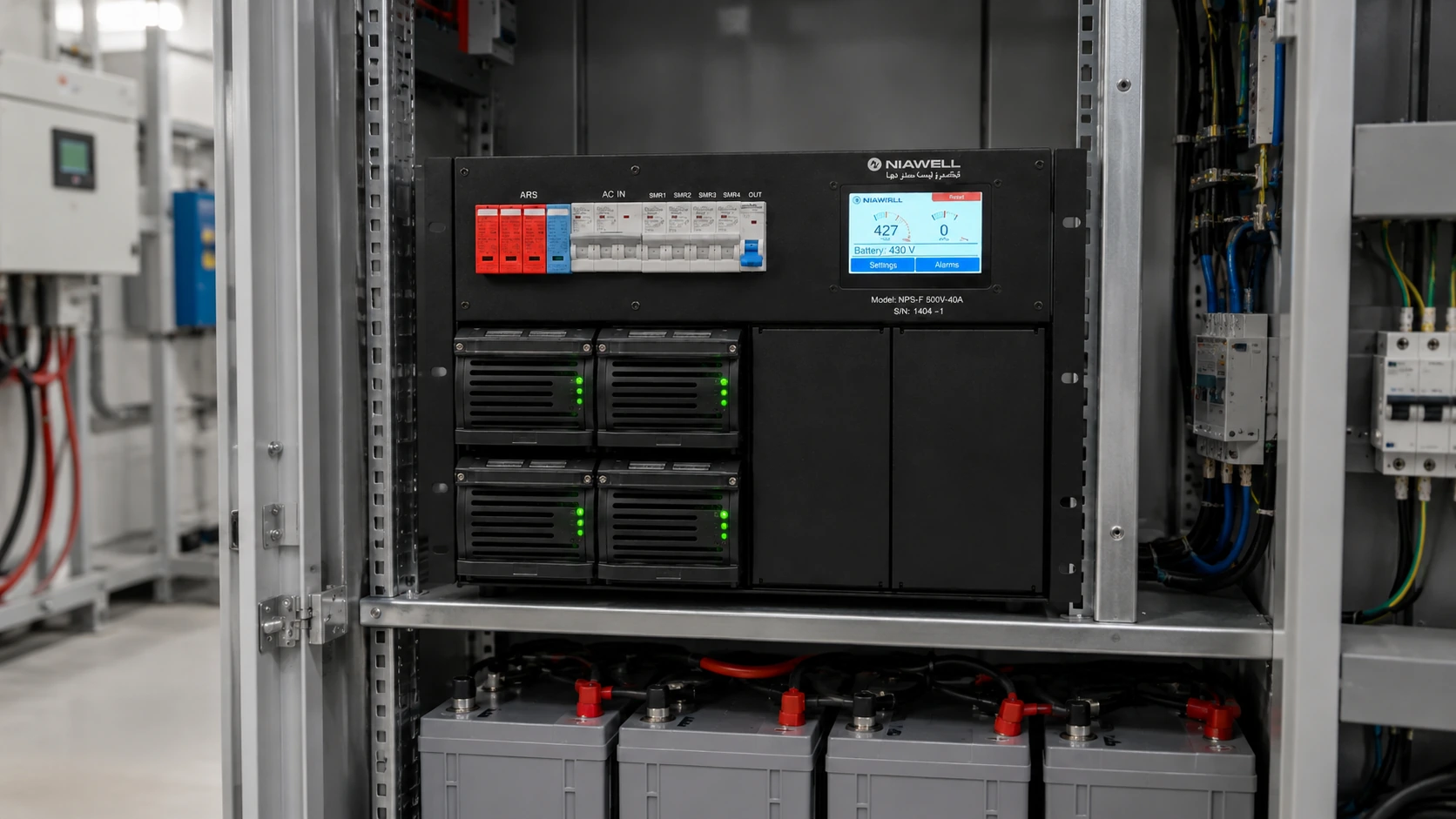 رکتیفایر NPS-F نیاول نصبشده در رک سیستم DC