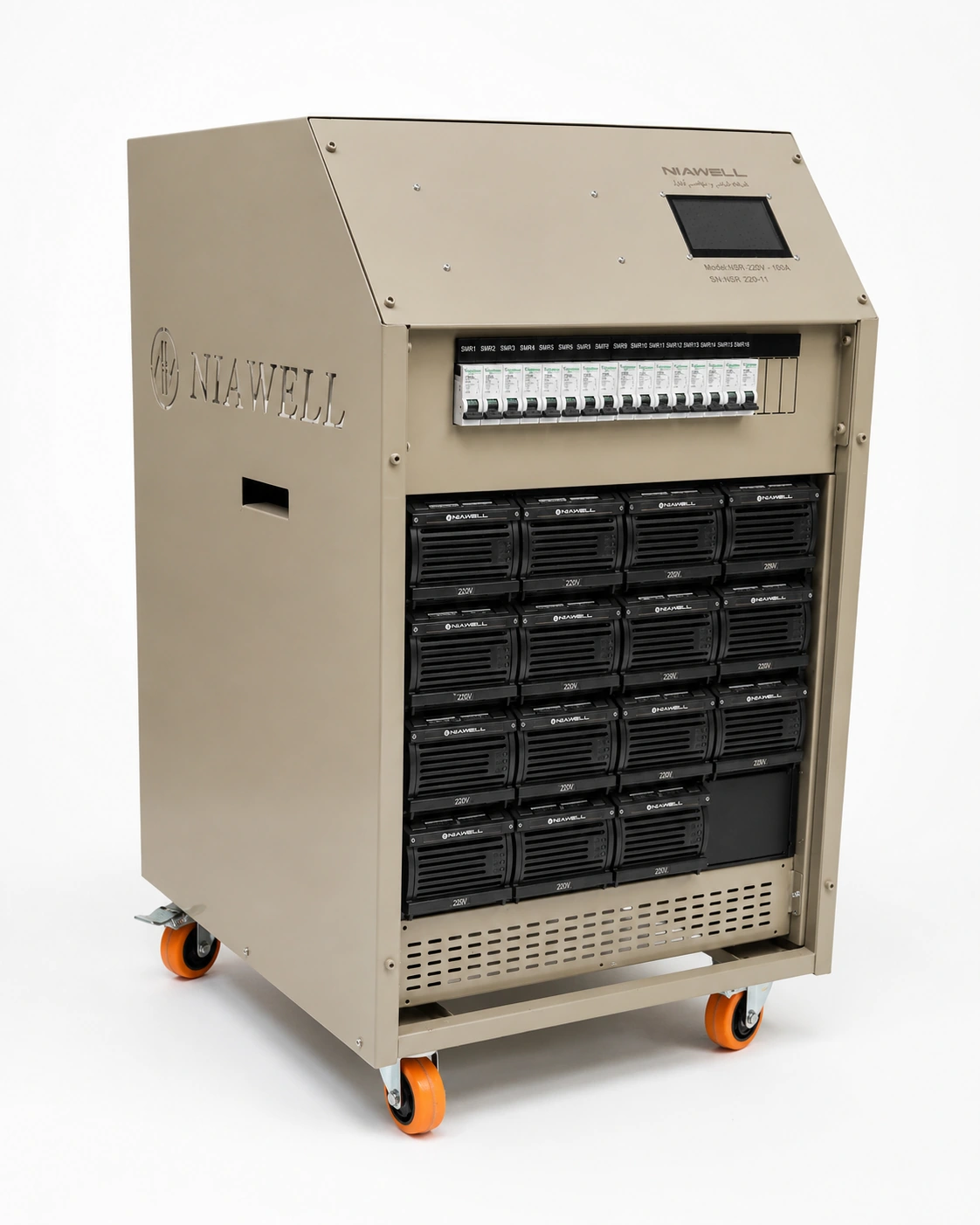 NPS-V 220V-160A mobile cabinet - right angle view