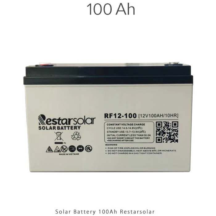 باتری 100 آمپر ساعت خورشیدی دیپ سایکل برند Restar solar