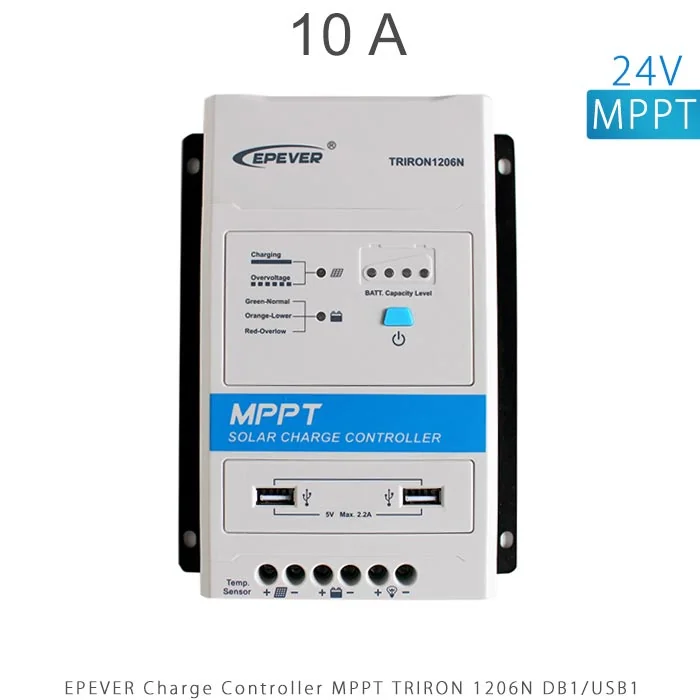 شارژ کنترلر 10 آمپر 24 ولت MPPT مدل TRIRON 1206N برند EPEVER