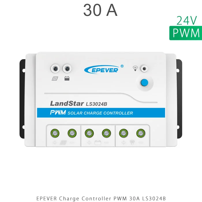 شارژ کنترلر 30 آمپر 24 ولت PWM مدل LS3024B برند EPEVER