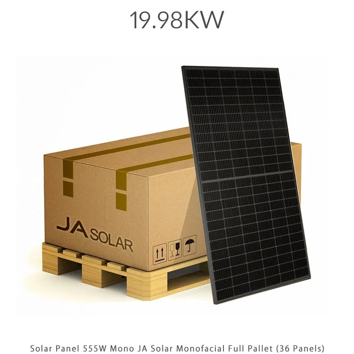 پنل خورشیدی پالتی 555 وات برند JA SOLAR