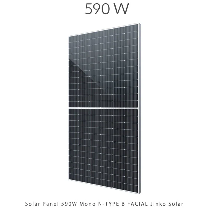 پنل خورشیدی 590 وات مونو کریستال مدل بایفشیال N-Type برند JINKO SOLAR