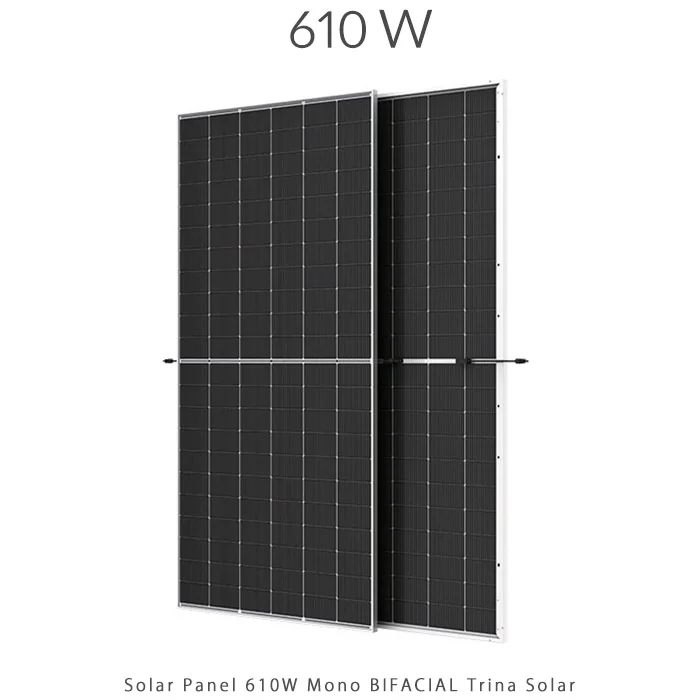 پنل خورشیدی 610 وات مونو کریستال مدل بایفشیال N-Type TOPCON برند TRINA SOLAR