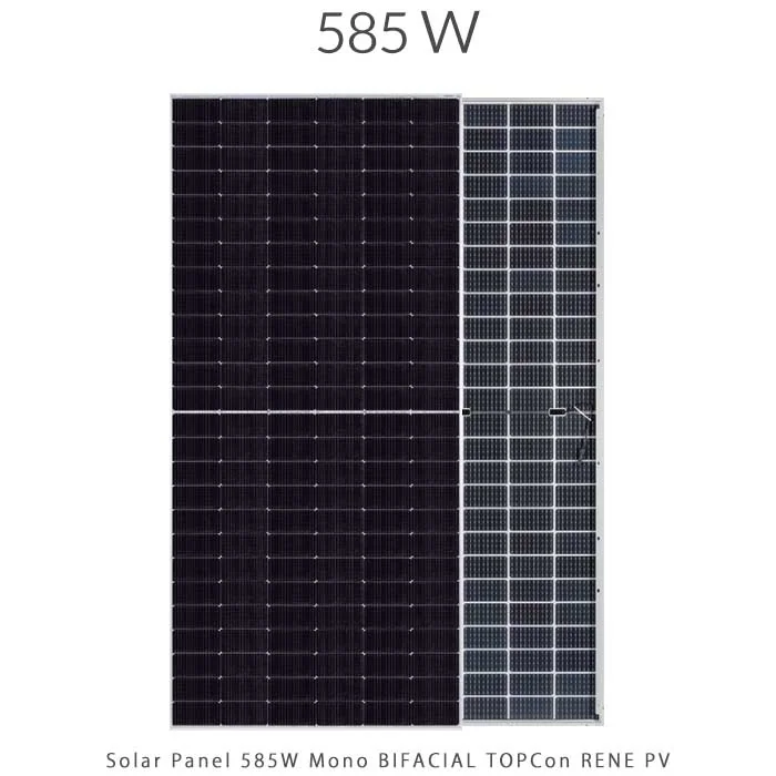 پنل خورشیدی 585 وات مونو کریستال مدل بایفشیال N-Type TOPCON برند RENE PV