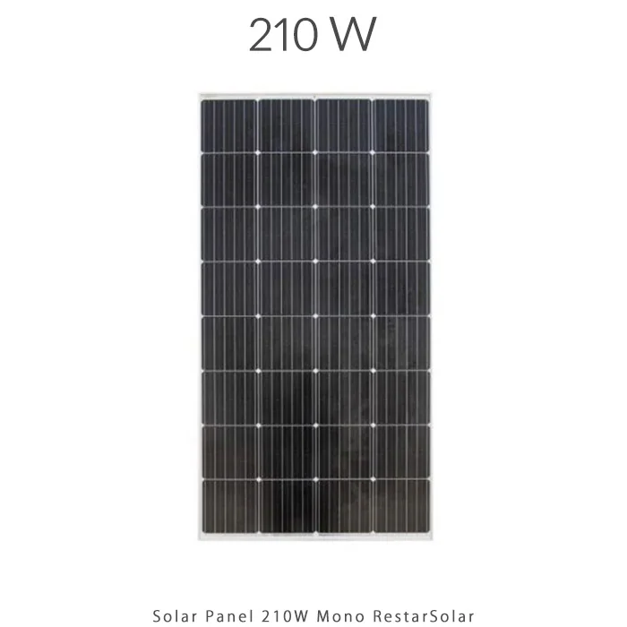 پنل خورشیدی 210 وات مونو کریستال برند RESTAR SOLAR