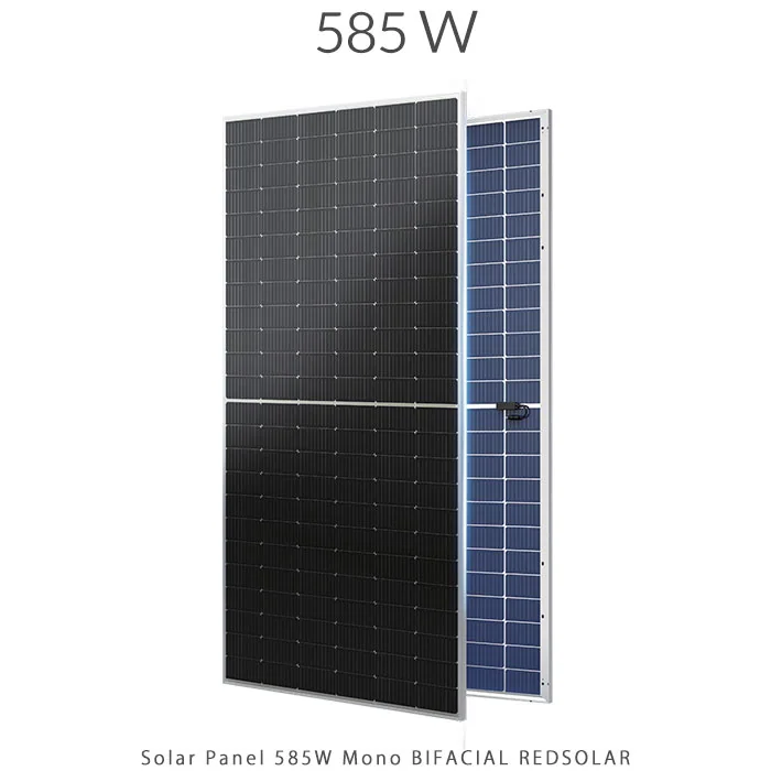 پنل خورشیدی 585 وات مونو کریستال مدل بایفشیال N-Type TOPCON برند RED SOLAR