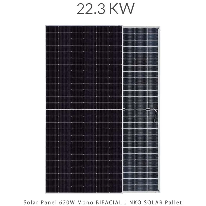 پنل خورشیدی پالتی 620 وات مونو کریستال مدل بایفشیال N-Type برند JINKO SOLAR
